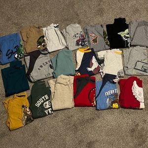 Size 8 boys 19 PIECE long sleeved shirt lot!!
